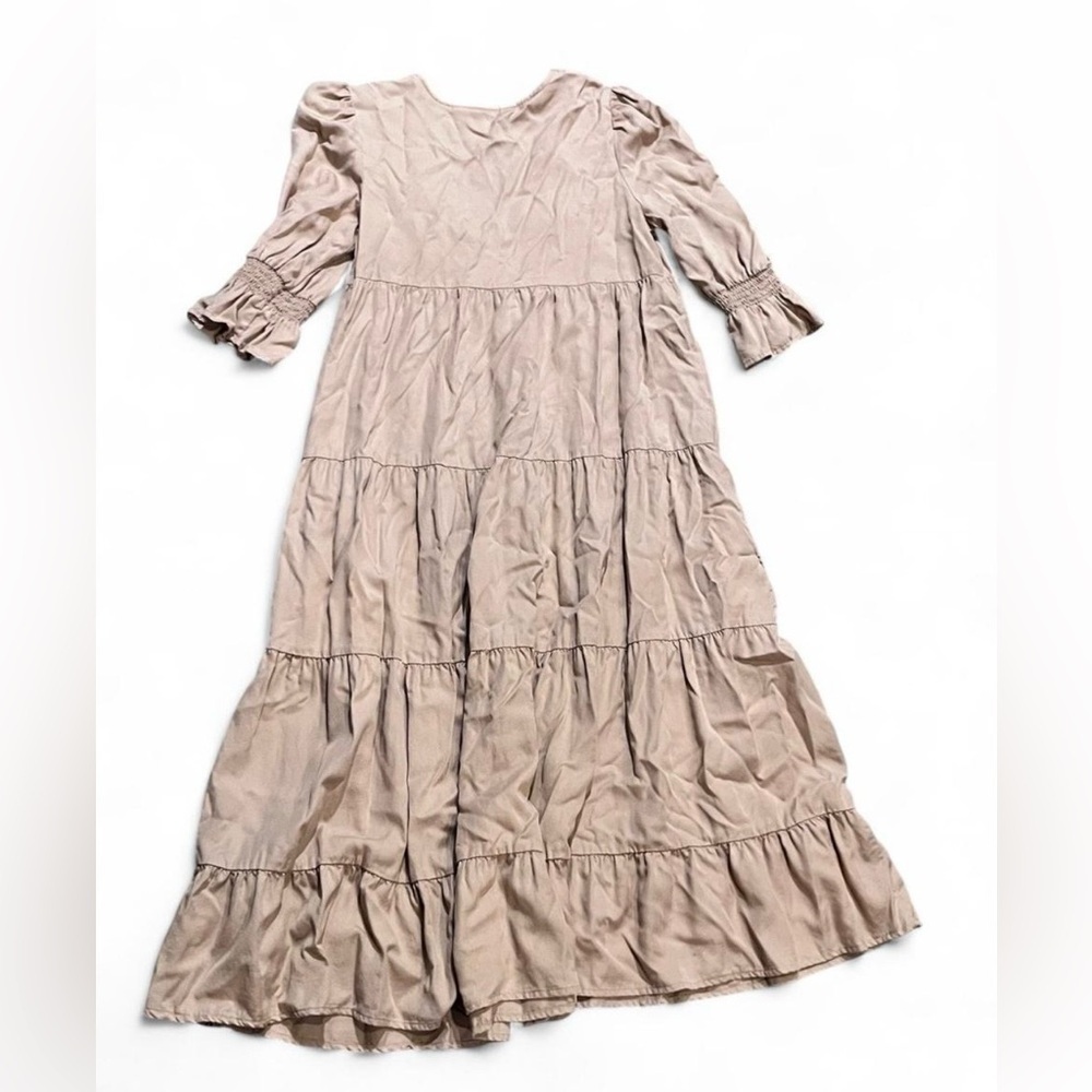 The Drop Women's Keyla Puff-Sleeve Square-Neck Tiered Midi Dress - Picture 4 of 9